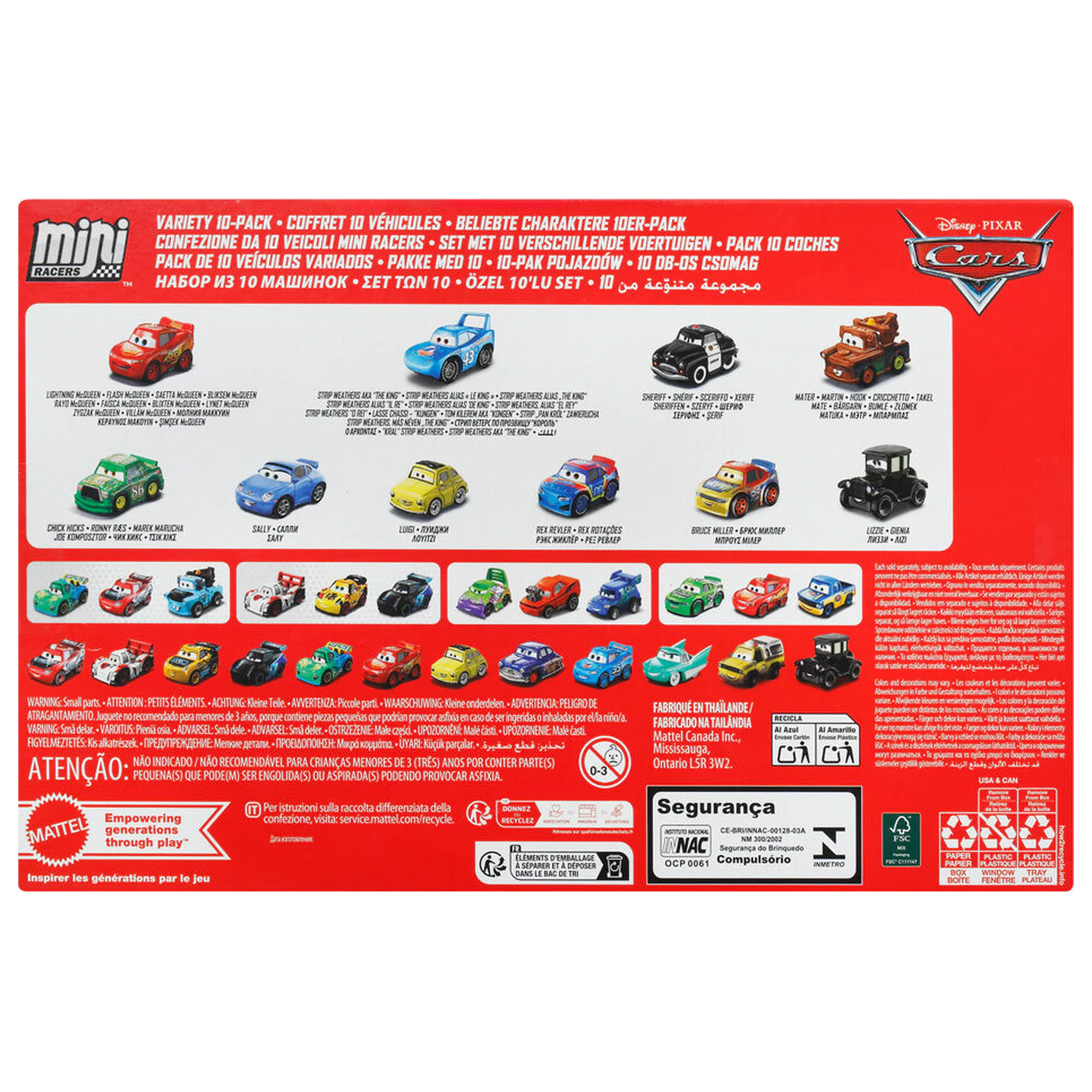 Disney Pixar Cars blister 10 mini vozidiel produktová fotografia