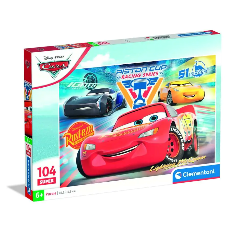 Disney Pixar Cars super puzzle 104 dielikov produktová fotografia