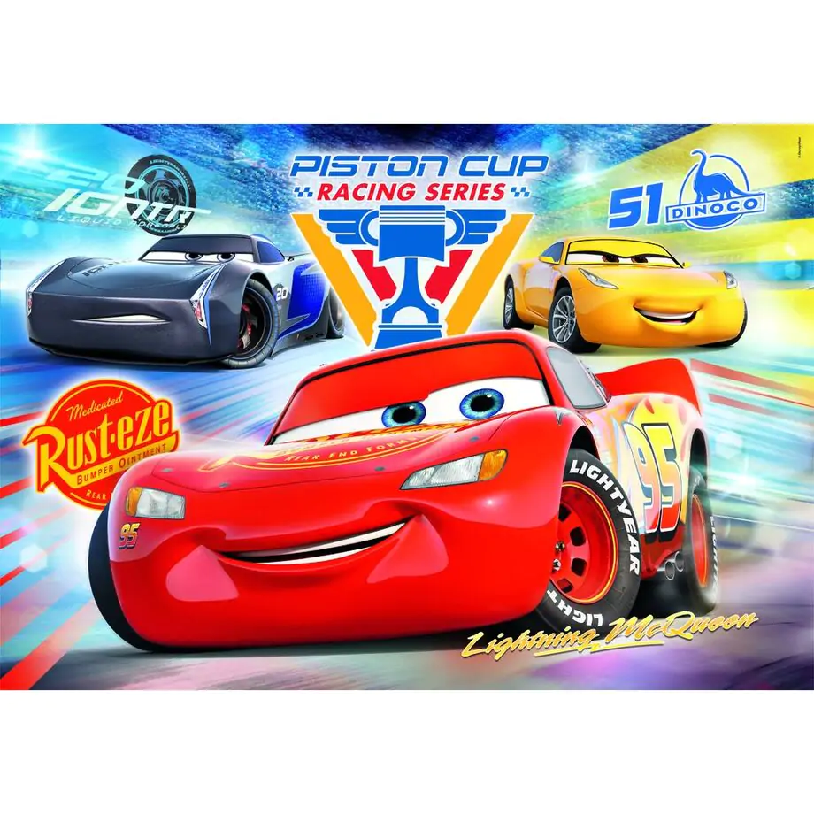 Disney Pixar Cars super puzzle 104 dielikov produktová fotografia