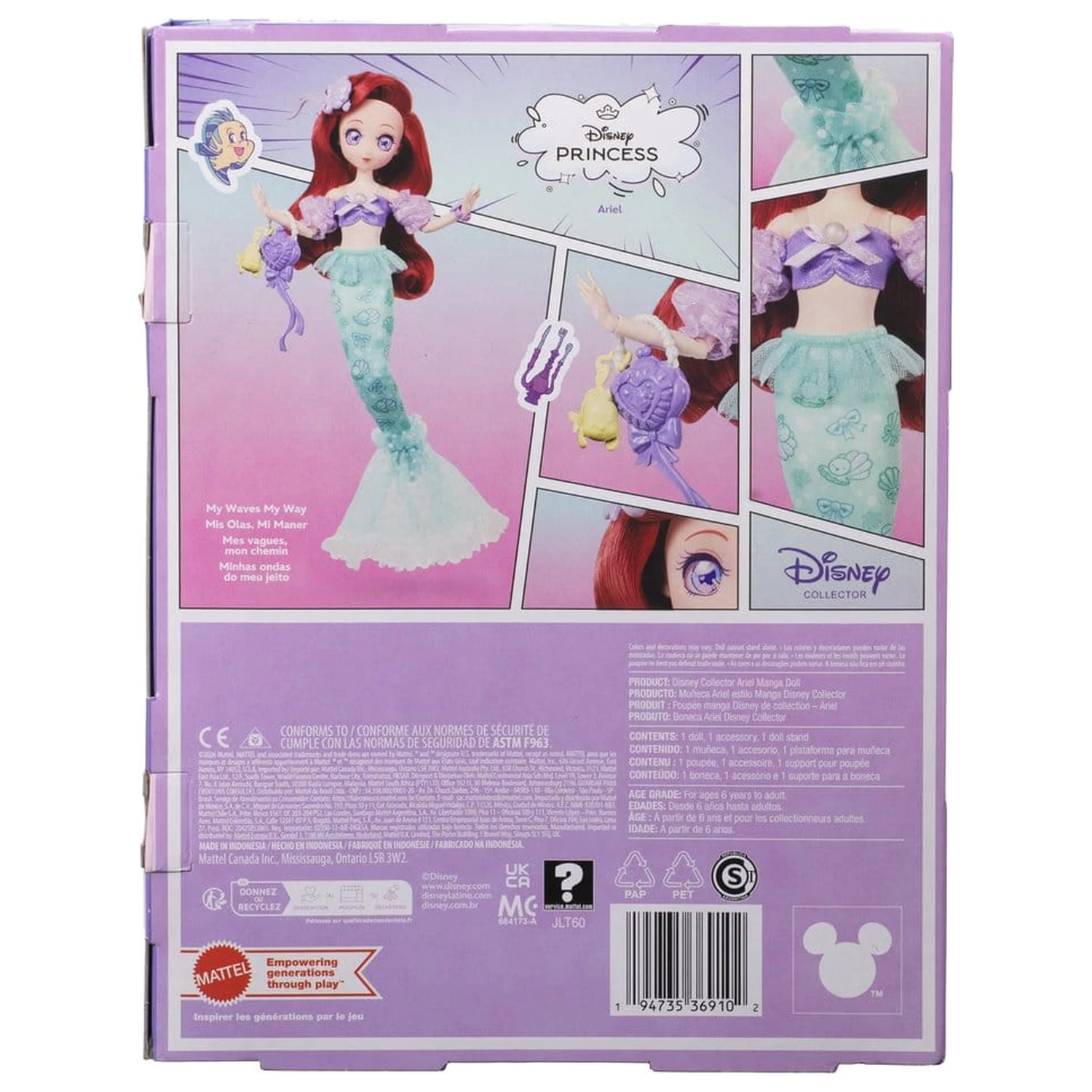Disney Princess Bábika Manga Ariel 22 cm produktová fotografia