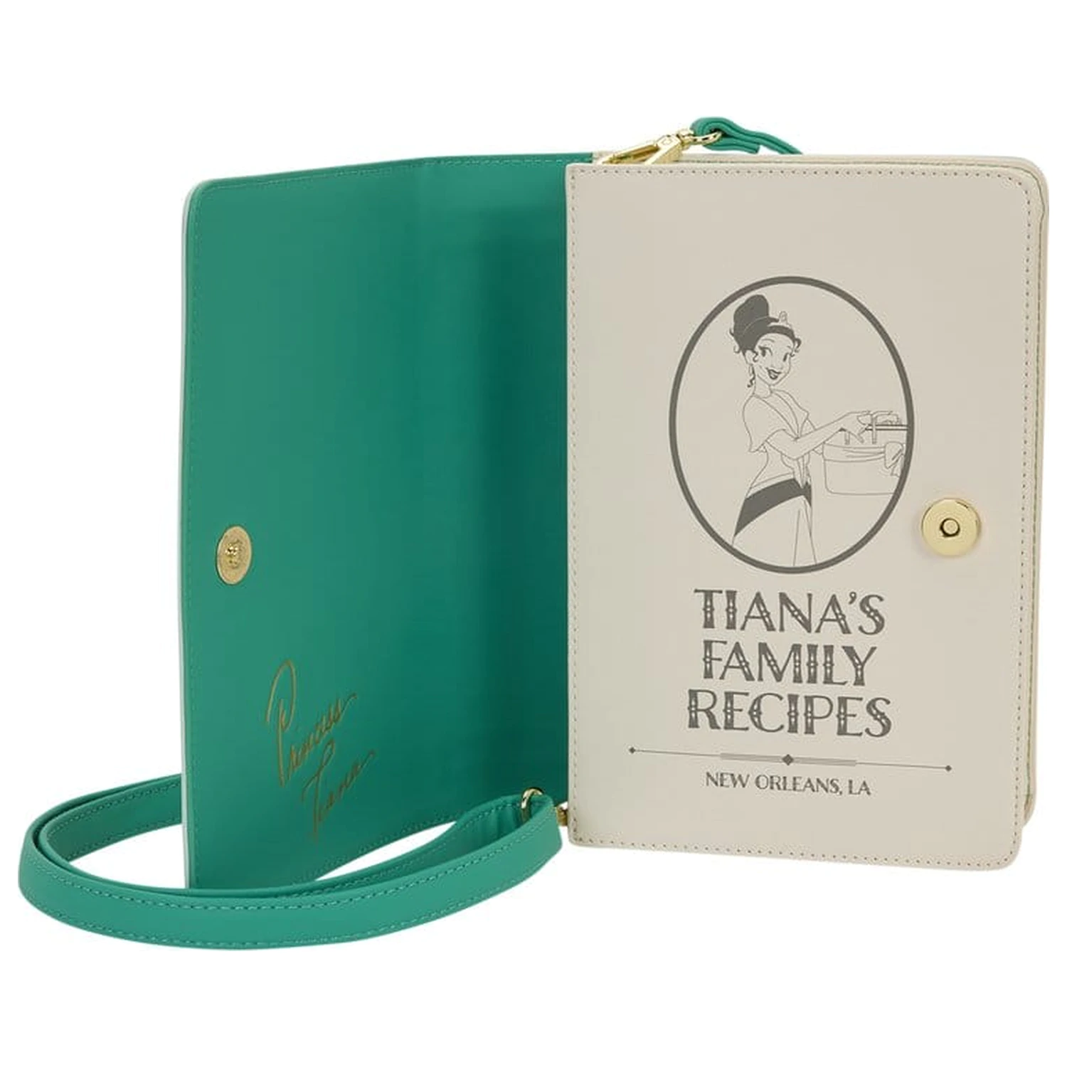 Disney by Loungefly Crossbody kabelka Princess Tiana Recipe Book produktová fotografia