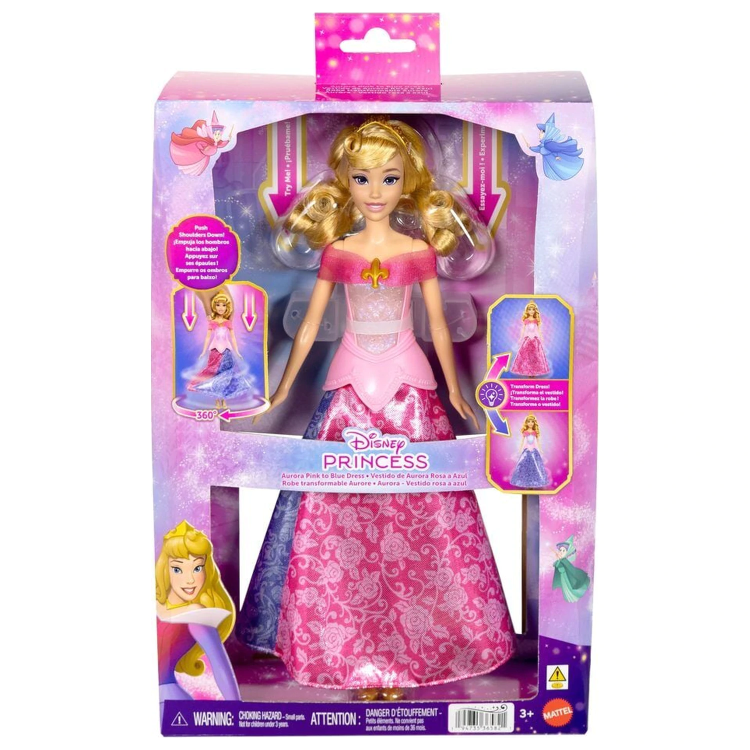 Disney Sleeping Beauty Aurora bábika produktová fotografia