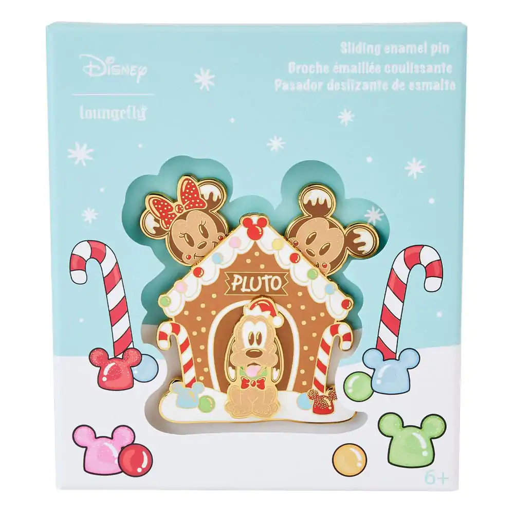 Disney by Loungefly Posuvný smaltovaný odznak Mickey & Friends Perníčkový domček Pluto Limited Edition 8 cm produktová fotografia