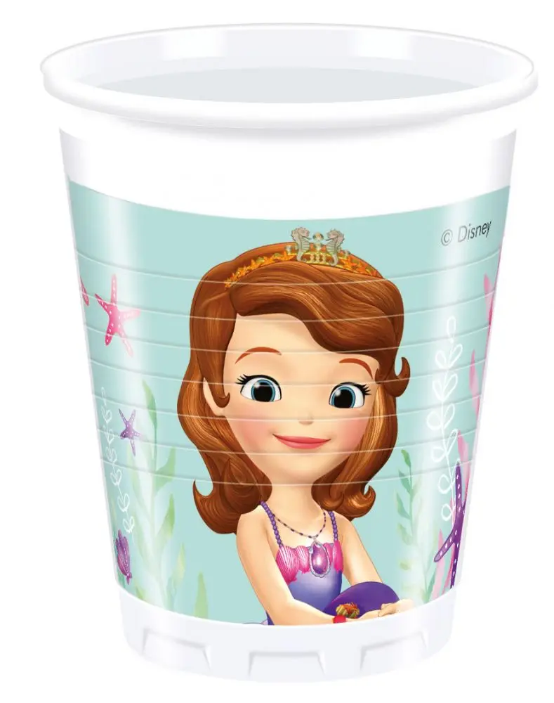 Disney Sofia the First Pearl of the Sea plastové poháre 8 ks 200 ml produktová fotografia