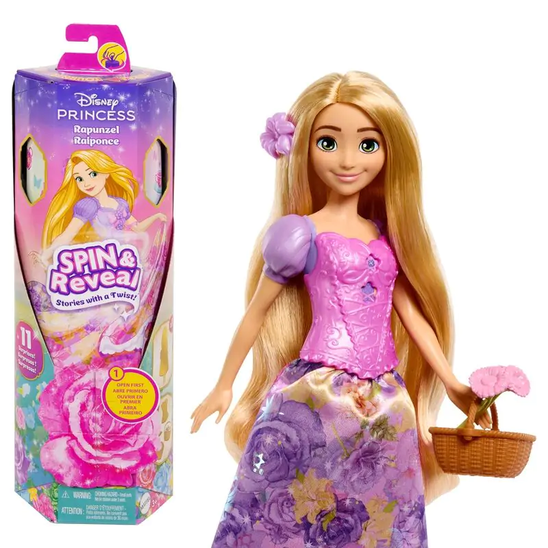 Disney Spin Reveal Rapunzel bábika produktová fotografia