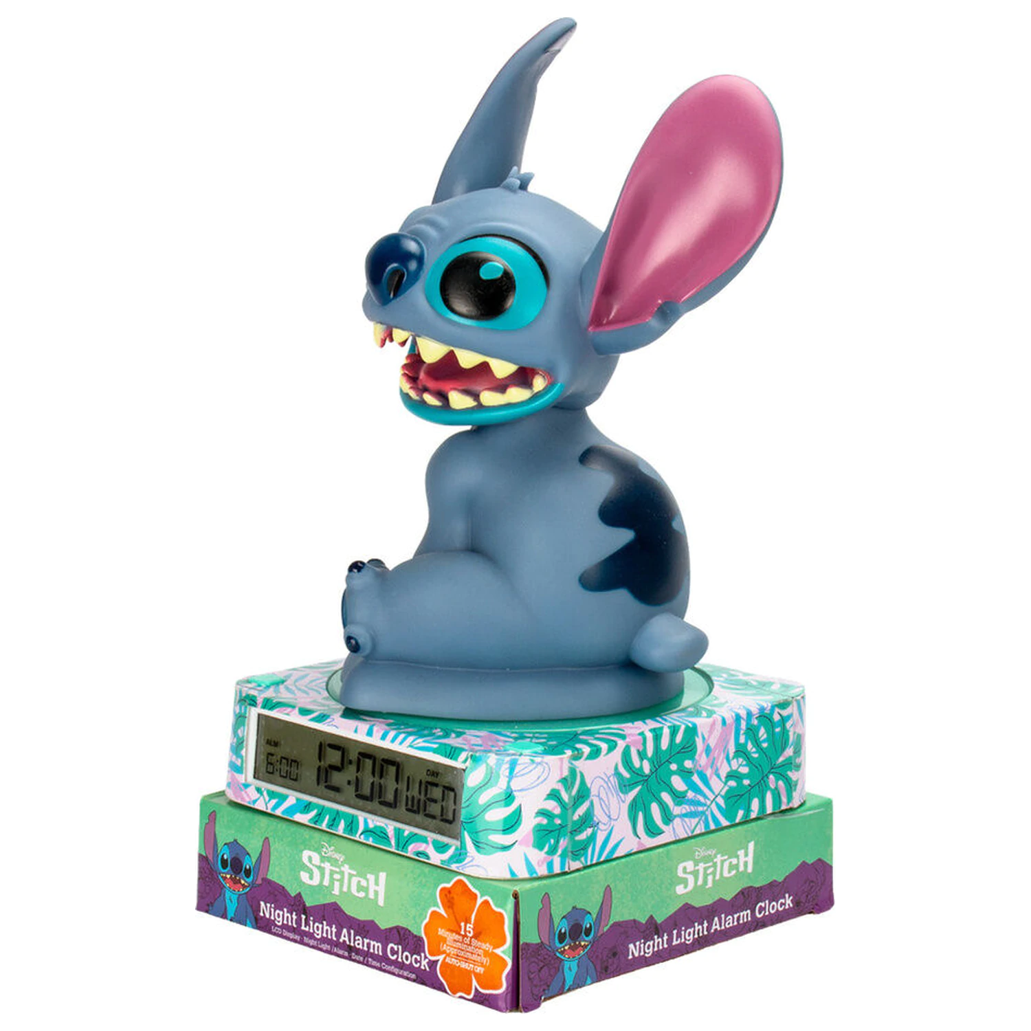 Disney Stitch 3D lampa s alarmom produktová fotografia