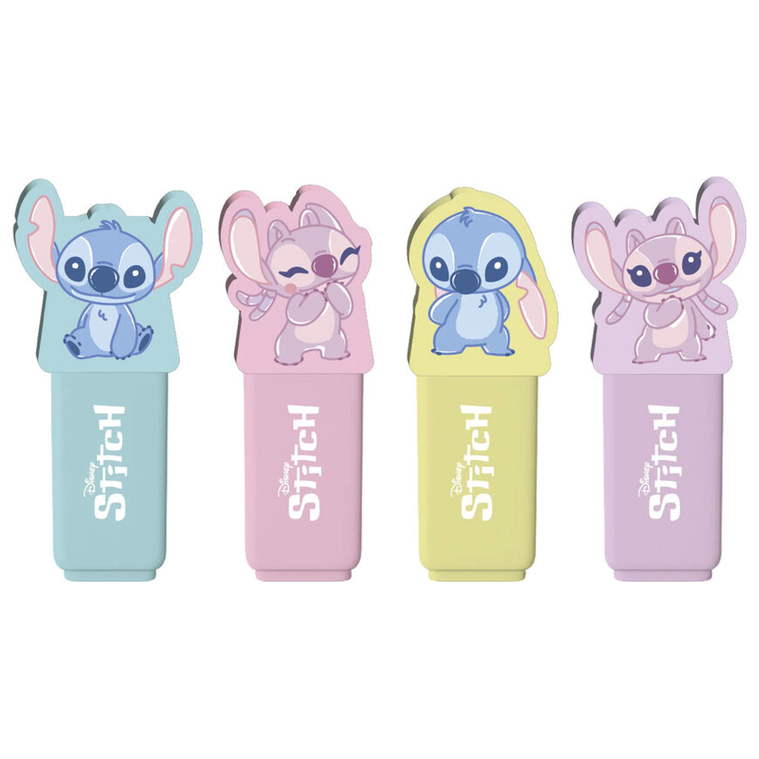 Disney Stitch súprava 4 zvýrazňovačov s vrchnákom produktová fotografia