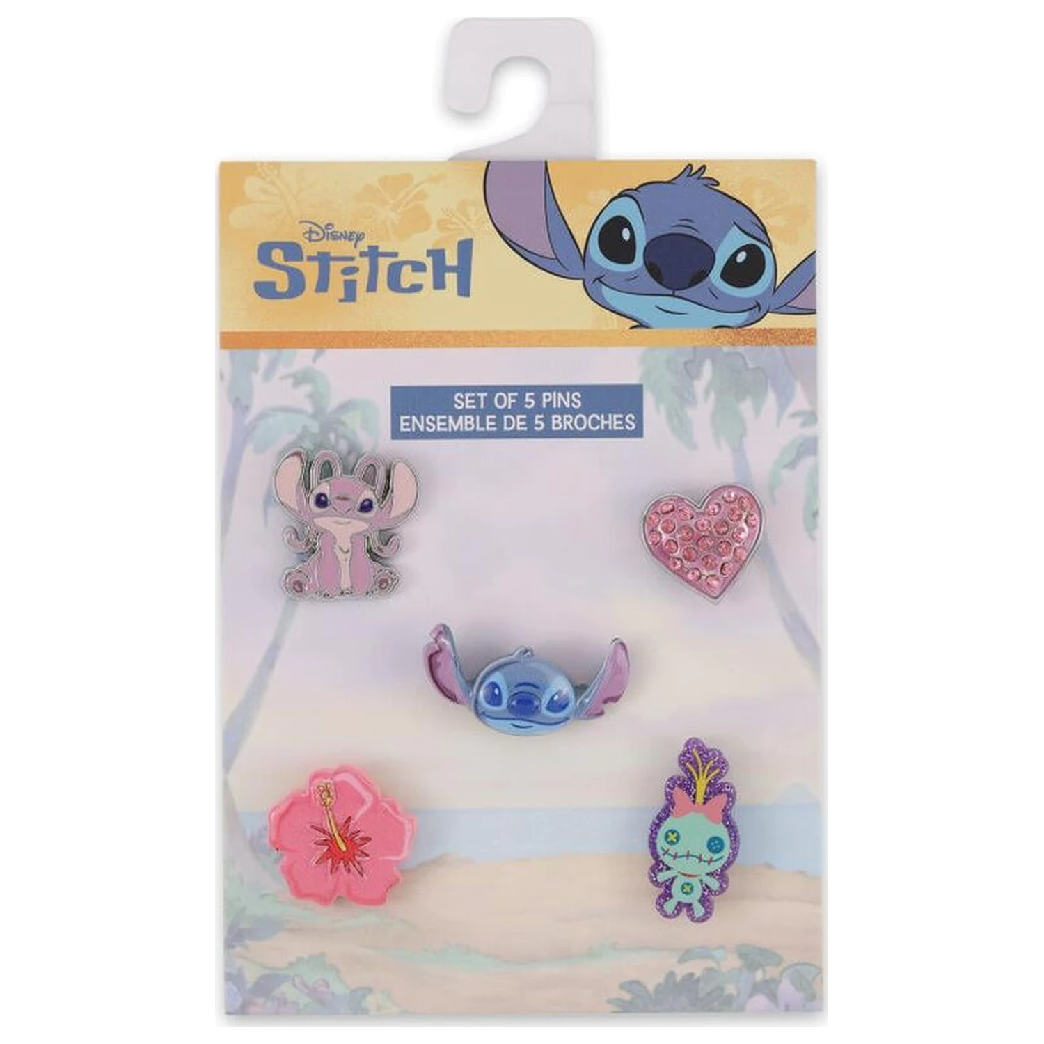 Disney Stitch 5 kusová sada odznakov produktová fotografia