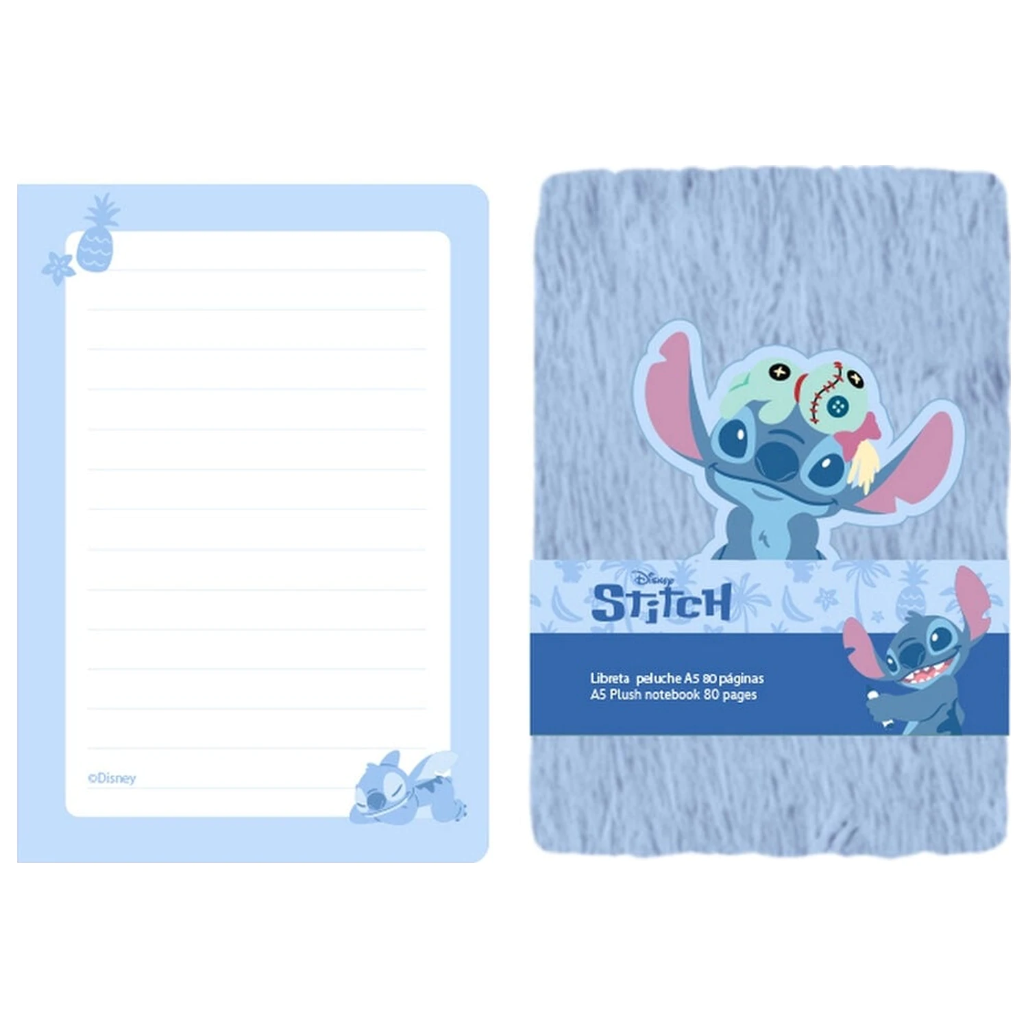 Disney Stitch A5 plyšový zápisník produktová fotografia