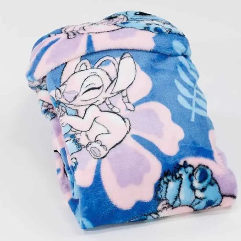 Disney Stitch & Angel Coral deka s kapucňou 120x150cm produktová fotografia