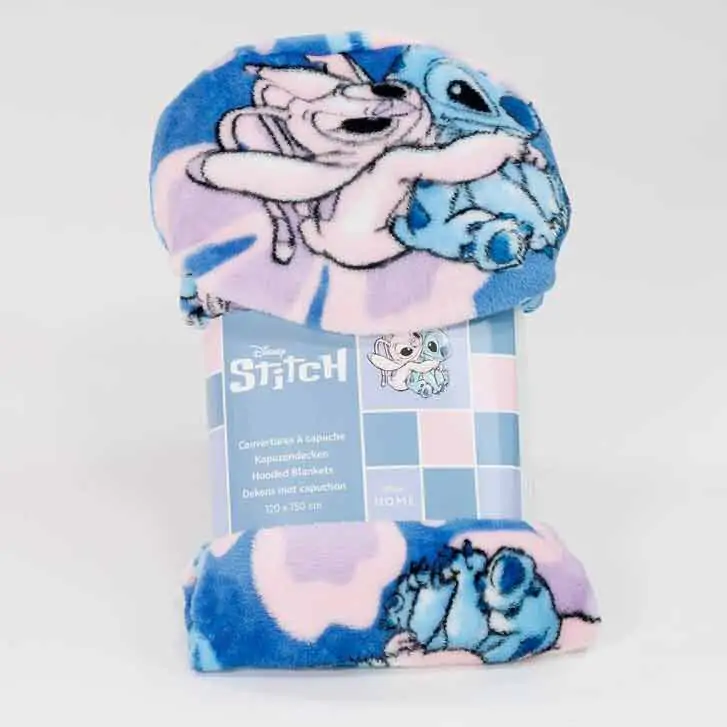 Disney Stitch & Angel Coral deka s kapucňou 120x150cm produktová fotografia