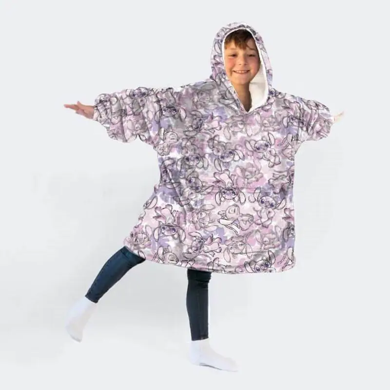 Disney Stitch Angel oversize mikinový kabát pre deti koralový produktová fotografia