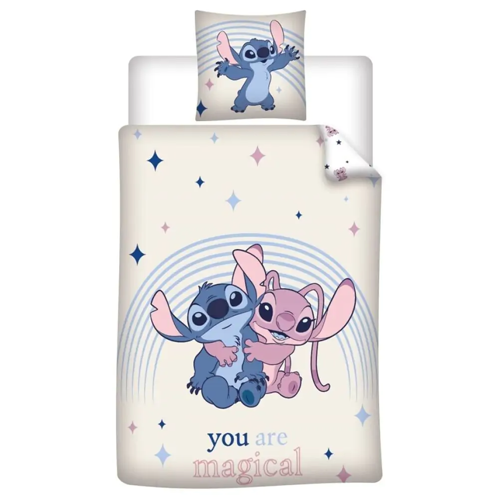 Disney Stitch & Angel policotton obliečka na prikrývku na posteľ 90cm produktová fotografia