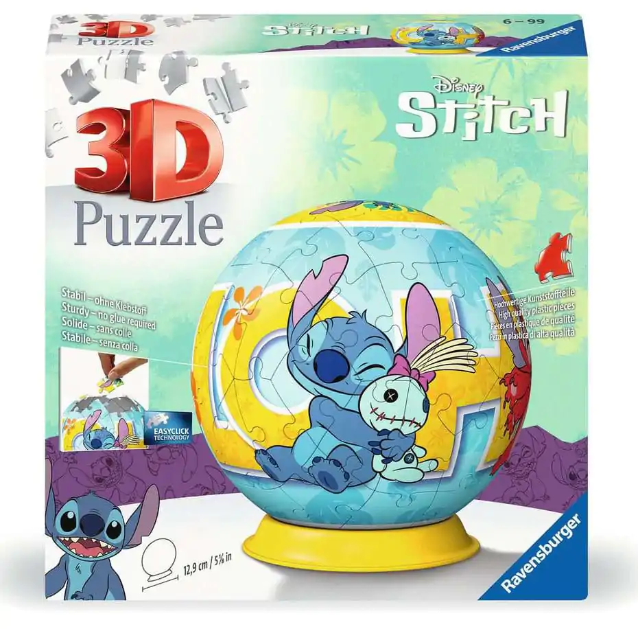 Disney Stitch 3D guľôčkové puzzle Stitch (73 dielikov) produktová fotografia