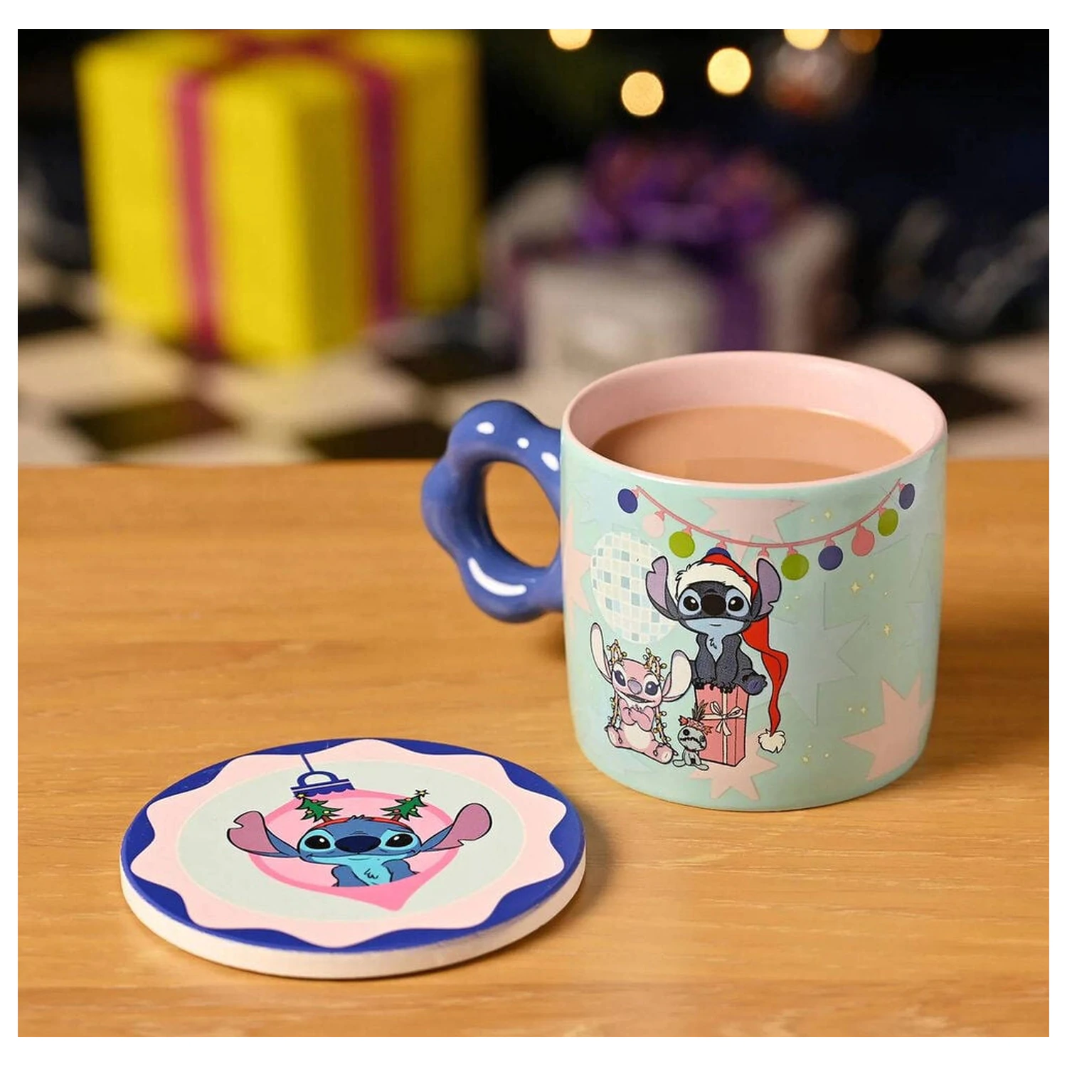 Disney Stitch hrnček a podložka pod pohár sada 250ml produktová fotografia