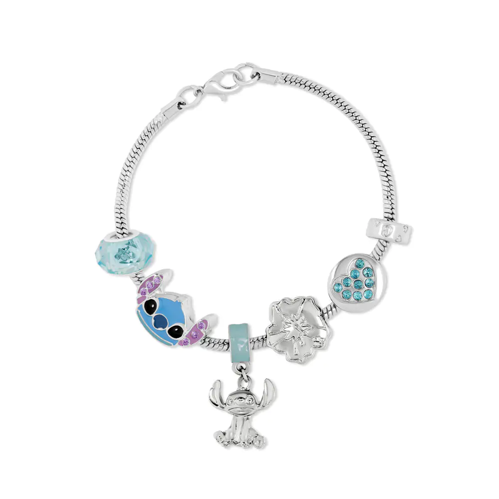 Disney Stitch náramok s príveskami (postriebrený) produktová fotografia