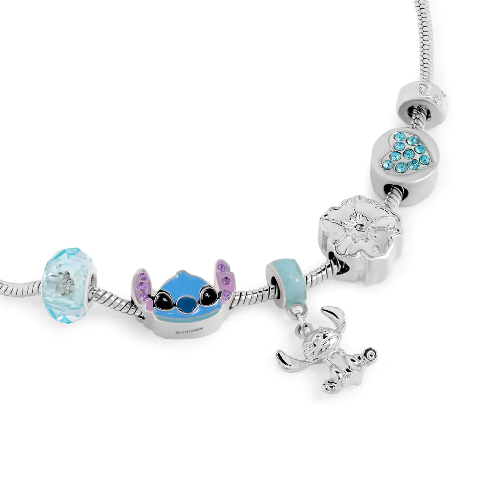 Disney Stitch náramok s príveskami (postriebrený) produktová fotografia