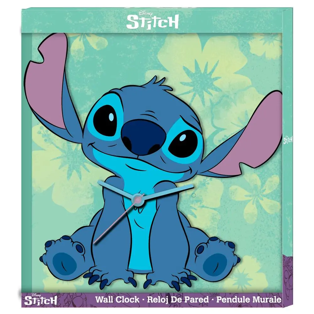 Disney Stitch nástenné hodinky produktová fotografia