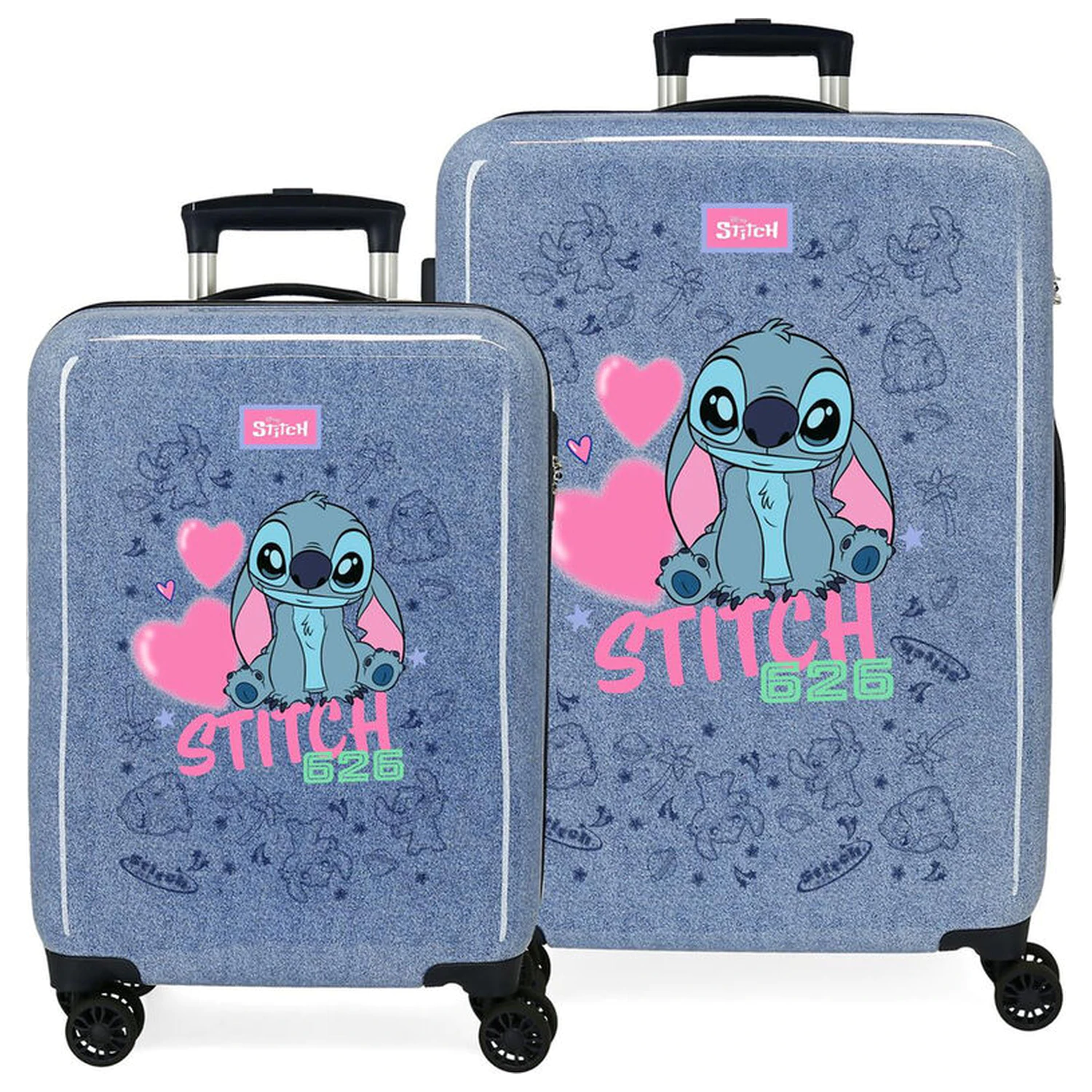 Disney Stitch Hearts ABS 2-dielna sada kufríkov na kolieskach 55/65 cm produktová fotografia