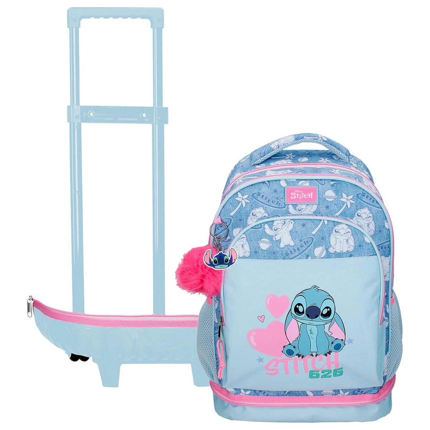 Disney Stitch Hearts odnímateľný kompaktný vozík 43cm produktová fotografia