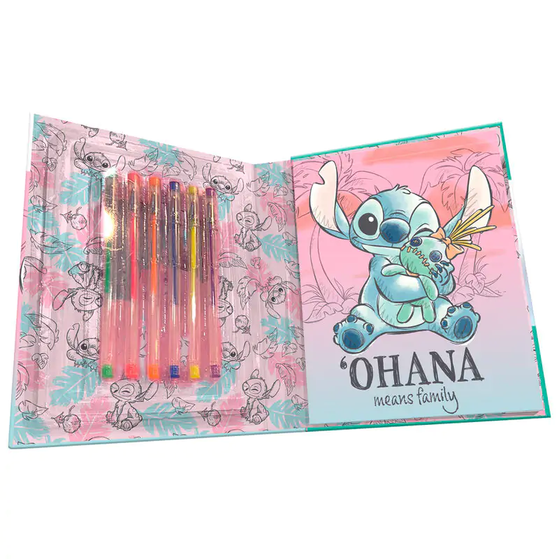 Disney Stitch zošit + set 6 gélových pier termékfotó