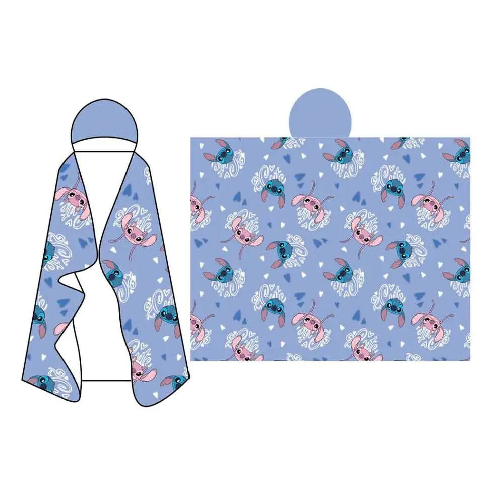 Disney Stitch koralová kapucňová deka 120x150cm produktová fotografia