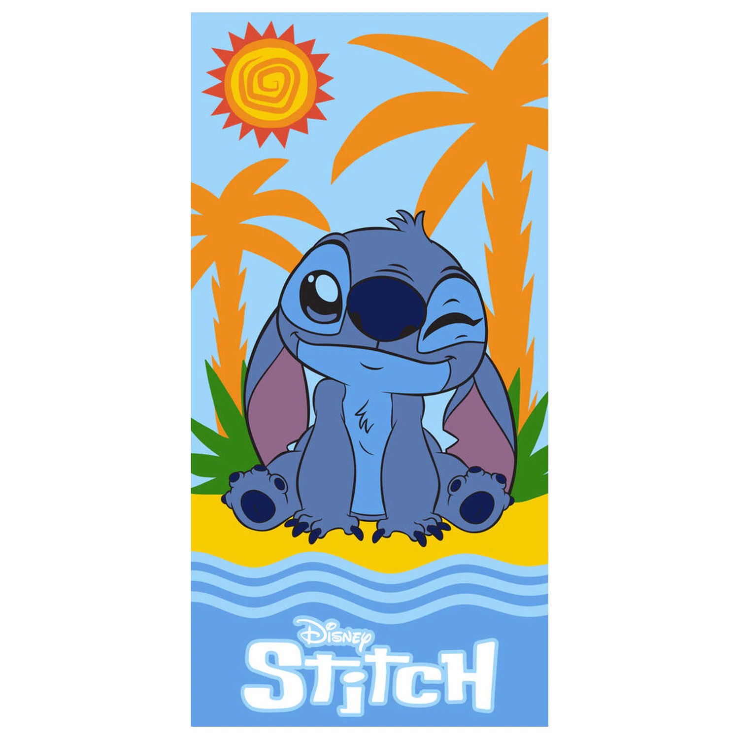 Disney Stitch mikrovláknová plážová osuška produktová fotografia