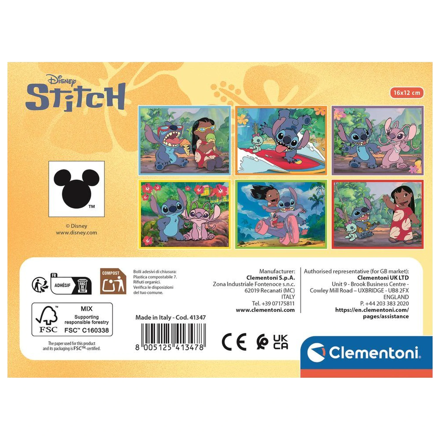 Disney Stitch Moje prvé kocky puzzle 3-6-9-12 kusov produktová fotografia