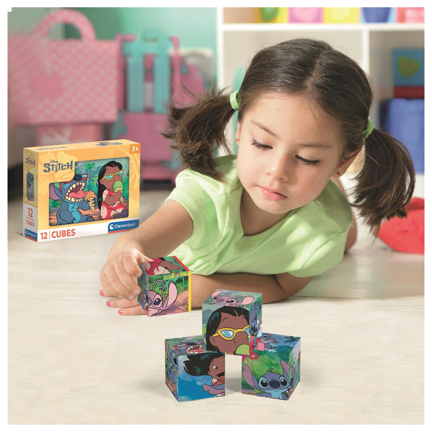 Disney Stitch Moje prvé kocky puzzle 3-6-9-12 kusov produktová fotografia