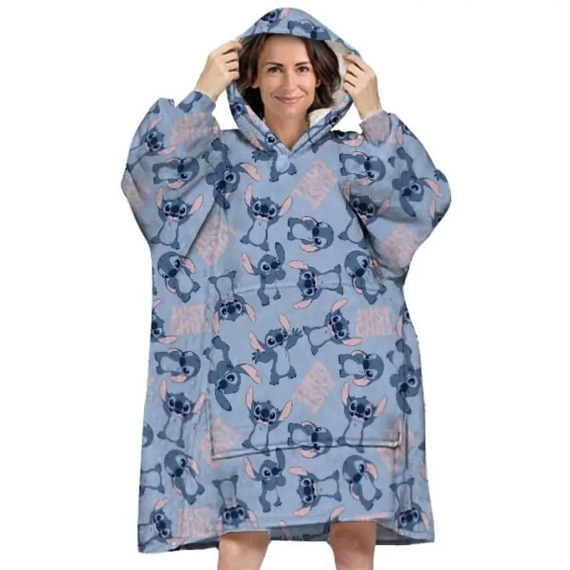 Disney Stitch oversize mikinový kabát pre dospelých coral produktová fotografia