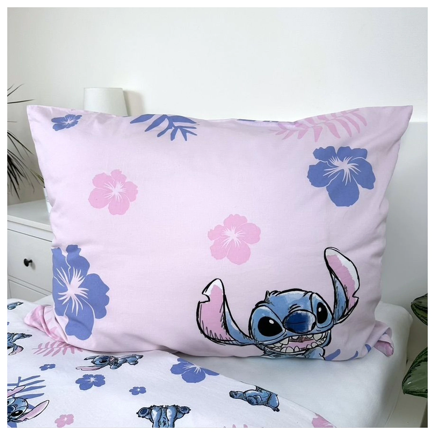 Disney Stitch Ružová obliečka na paplón produktová fotografia