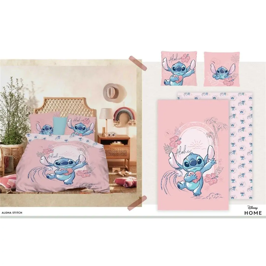 DISNEY Stitch Pink Love obliečka na prikrývku 240x220cm produktová fotografia