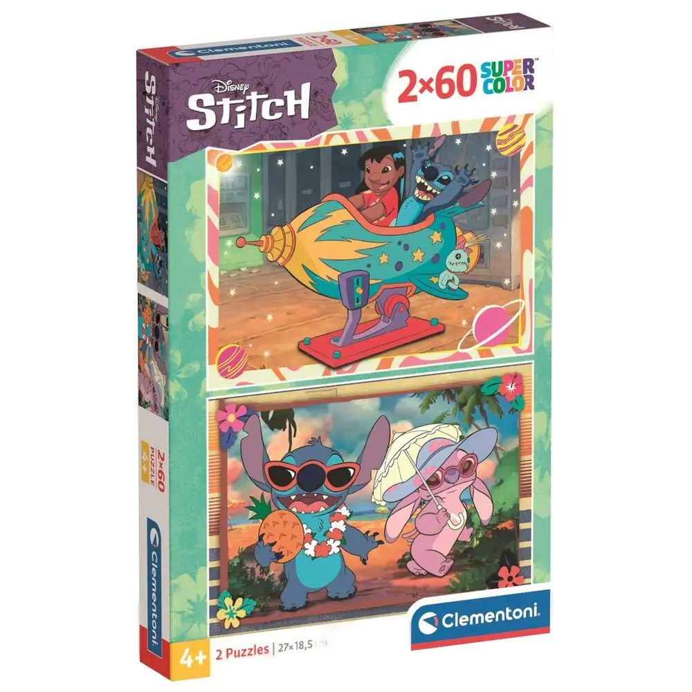 Disney Stitch puzzle 2 x 60 dielikov produktová fotografia