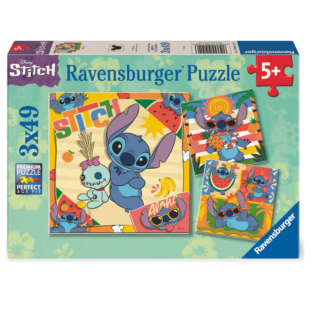 Disney Stitch puzzle 3 x 39 dielikov produktová fotografia