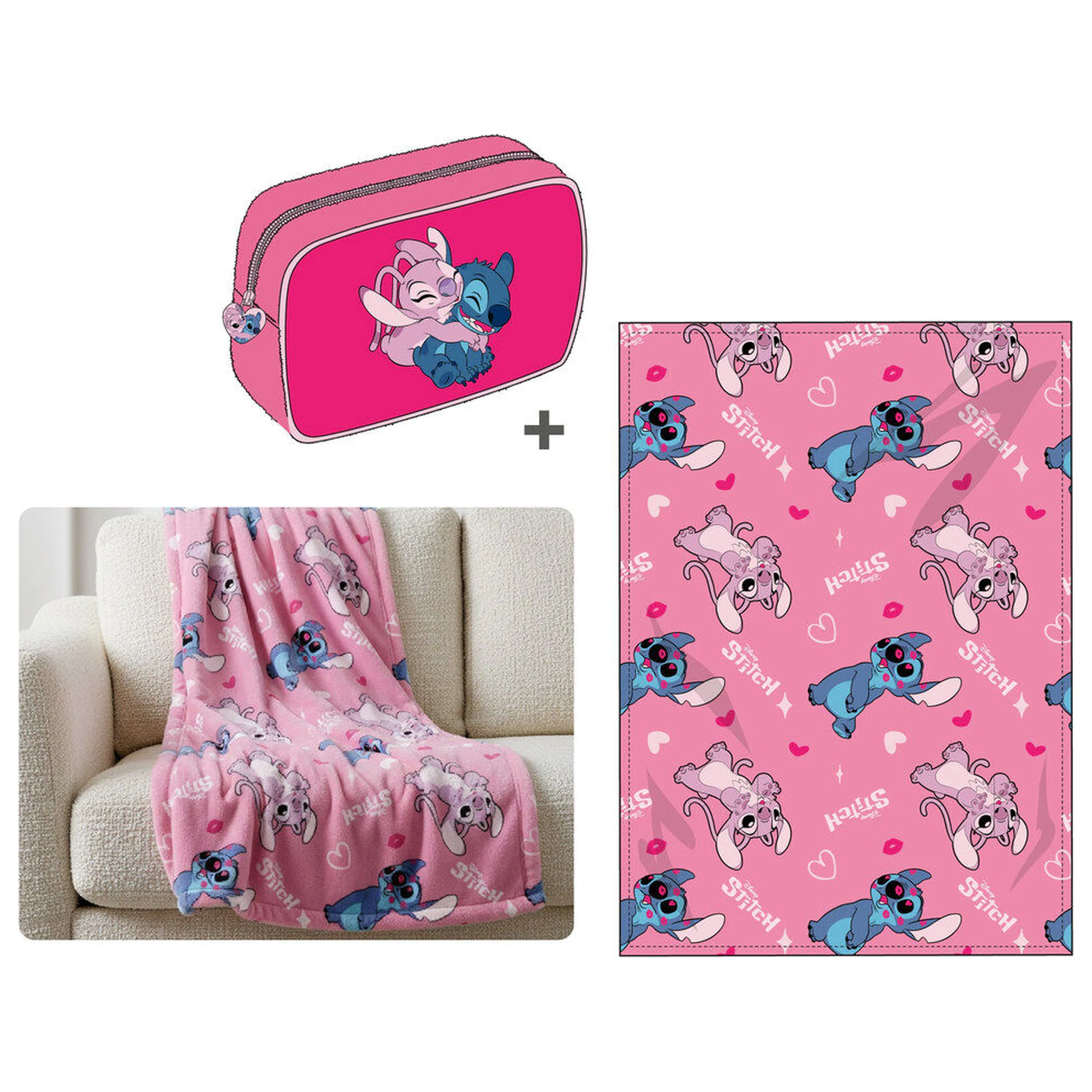 Disney Stitch set prikrývka + obal 100x140cm produktová fotografia