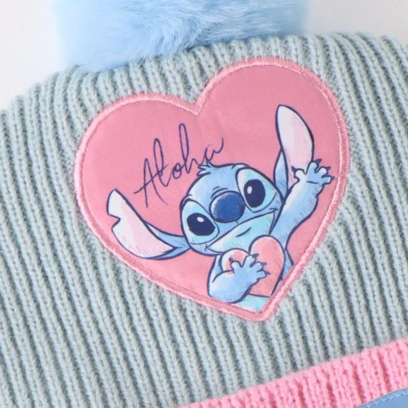 Disney Stitch zimný set šatka klobúk rukavice produktová fotografia