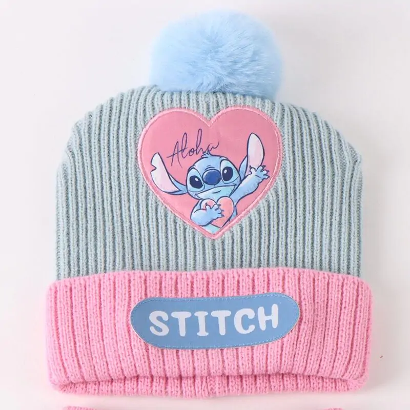 Disney Stitch zimný set šatka klobúk rukavice produktová fotografia