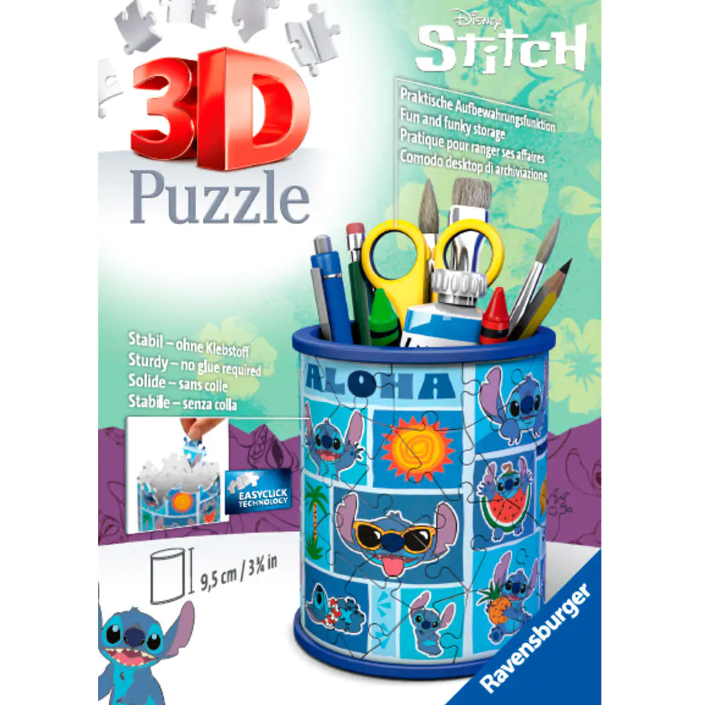Disney Stitch držiaky na ceruzky 3D puzzle 54ks produktová fotografia