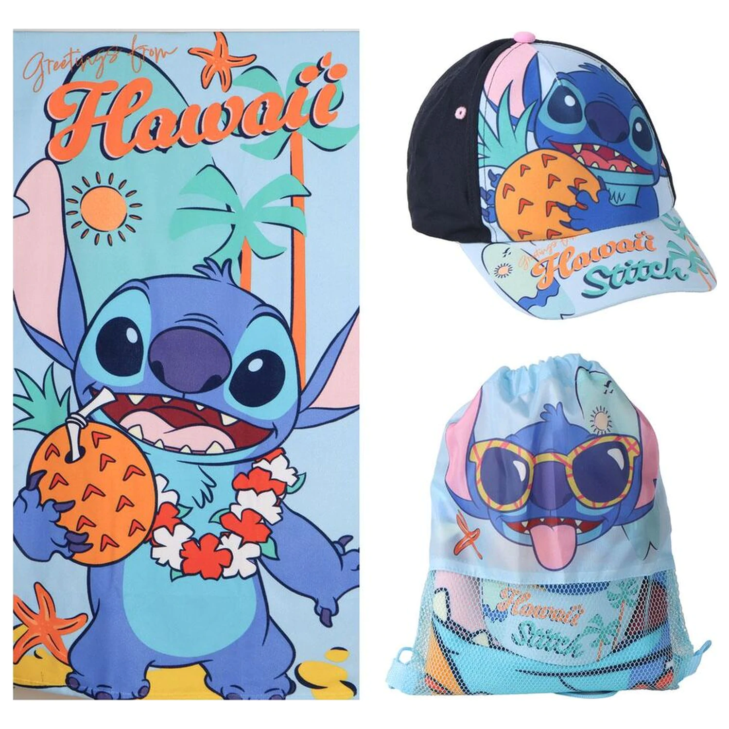 Disney Stitch set osuška + taška + čiapka produktová fotografia
