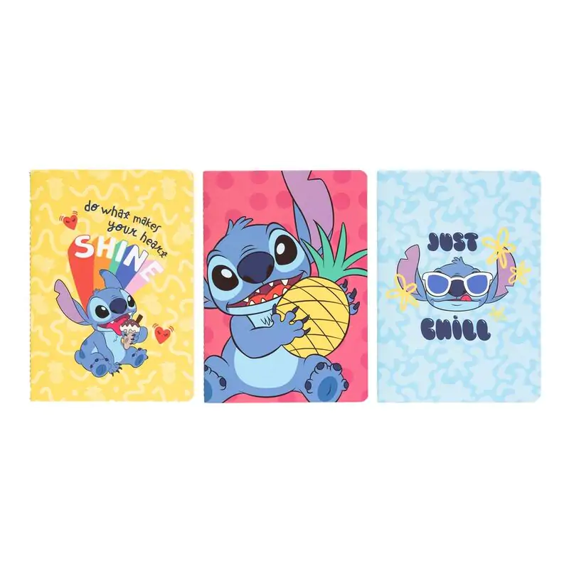 Disney Stitch Tropical pack 3 A5 notebooky termékfotó