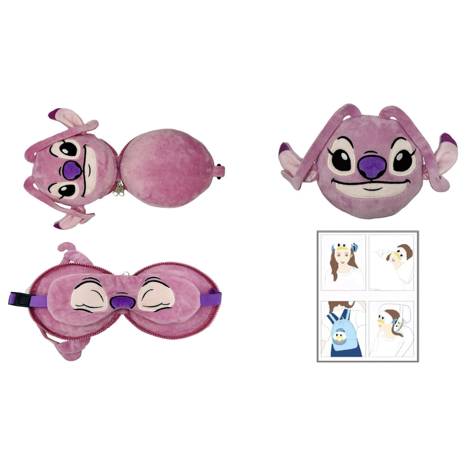 Disney Stitch cestovný vankúš + maska produktová fotografia
