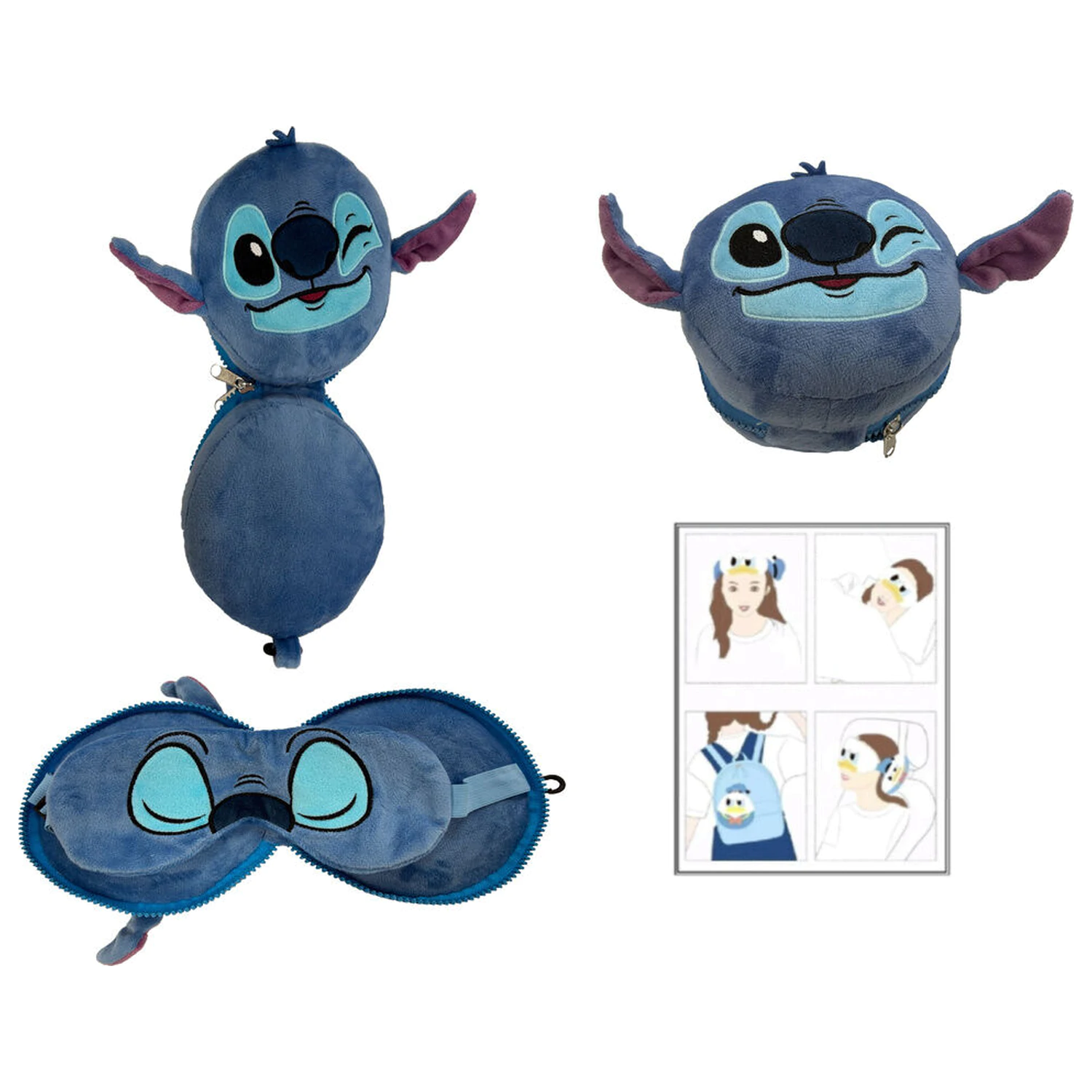 Disney Stitch cestovný vankúš + maska produktová fotografia