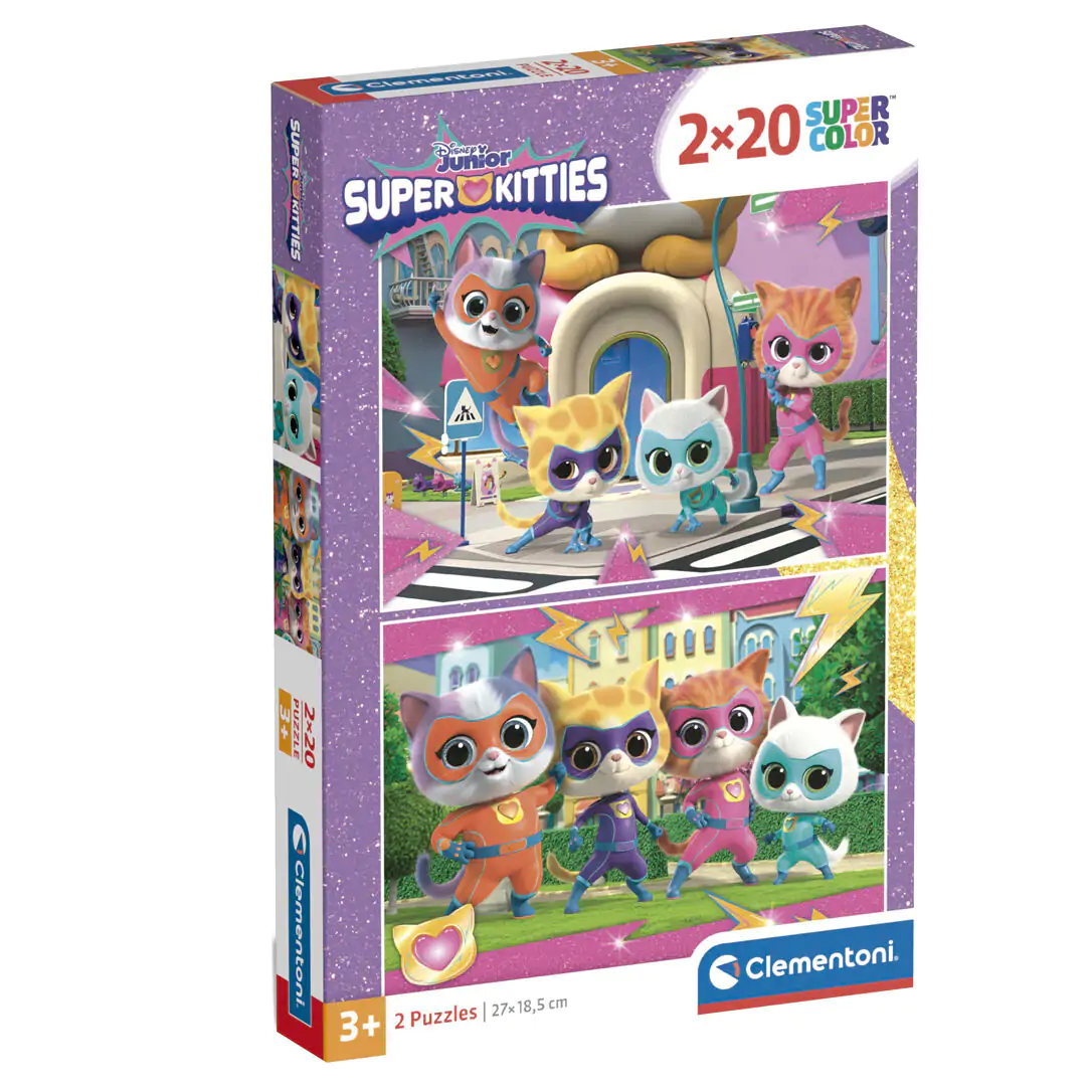 Disney SuperKitties puzzle 2x20 dielikov produktová fotografia