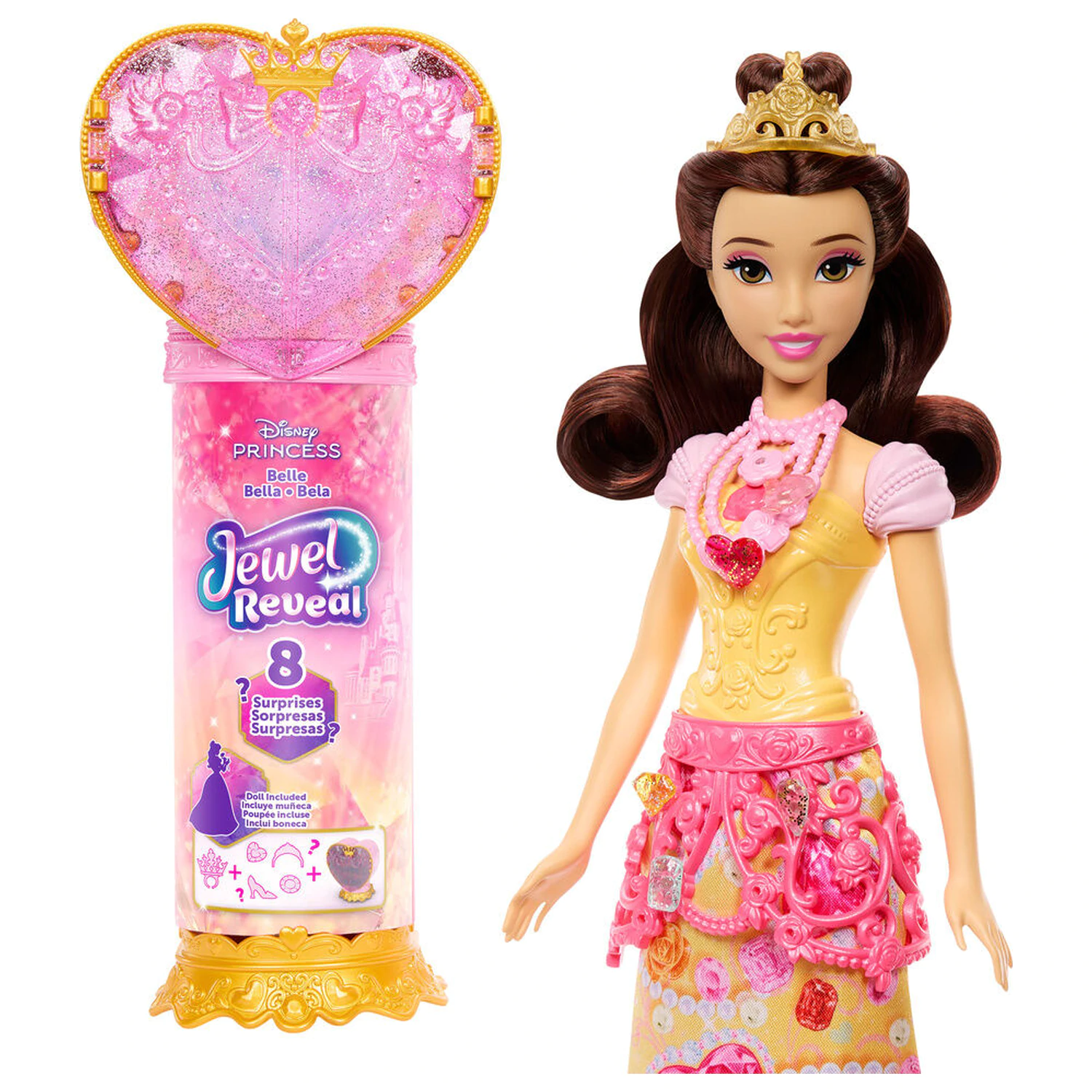 Disney Kráska a zviera Reveal Belle bábika produktová fotografia