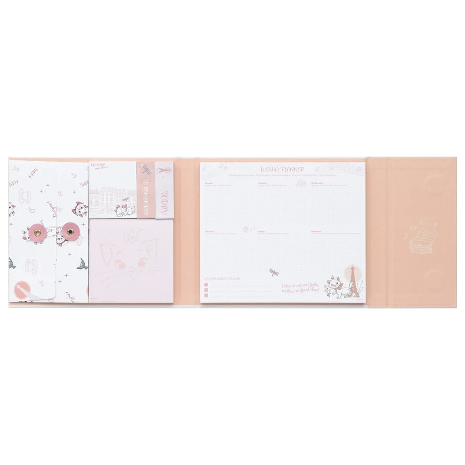 Disney The Aristocats Marie týždenný plánovač s lepiacimi lístkami produktová fotografia