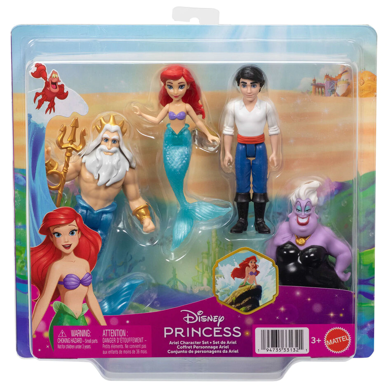 Disney The Little Mermaid balenie 4 figúrok produktová fotografia