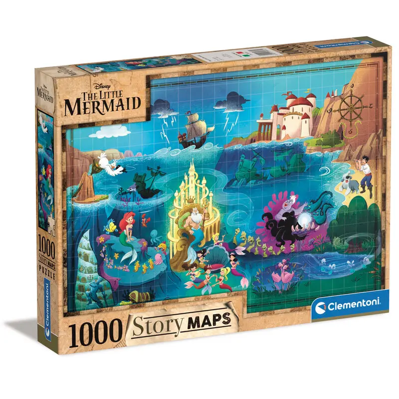 Disney Story Maps Puzzle The Little Mermaid (1000 dielikov) produktová fotografia