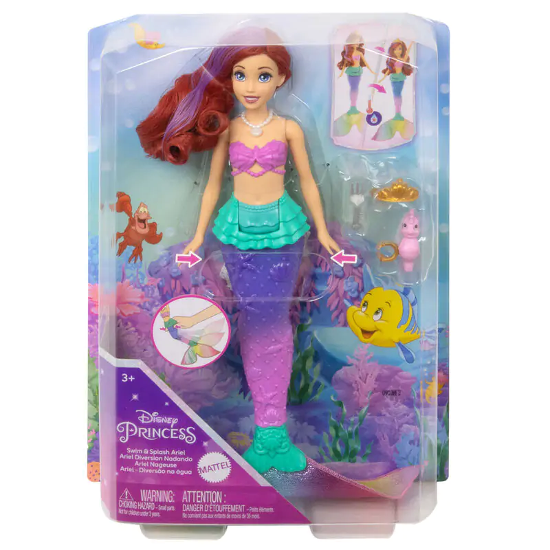 Disney The Little Mermaid Plávajúca a špliechajúca bábika Ariel produktová fotografia