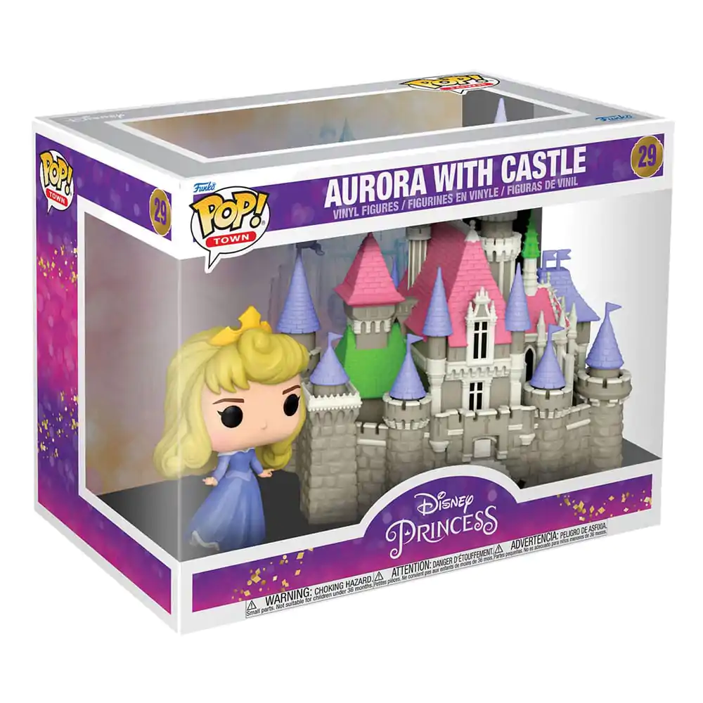 Disney: Ultimate Princess POP! Town Vinyl Figura Aurora & Castle (Špiaca krásavica) 9 cm termékfotó