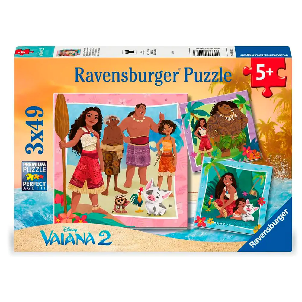 Disney Vaiana 2 puzzle 3x49ks produktová fotografia